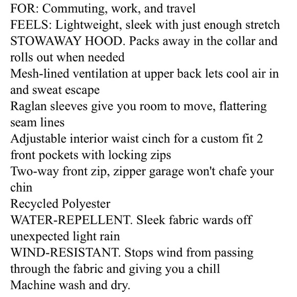 NWT Athleta Drip Drop Black Jacket Size 3X. - Picture 10 of 10